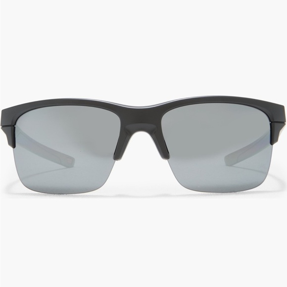 Oakley Thinlink 63mm Polarized Sunglasses in Matte Black/Black Iridium NWT - Picture 1 of 7